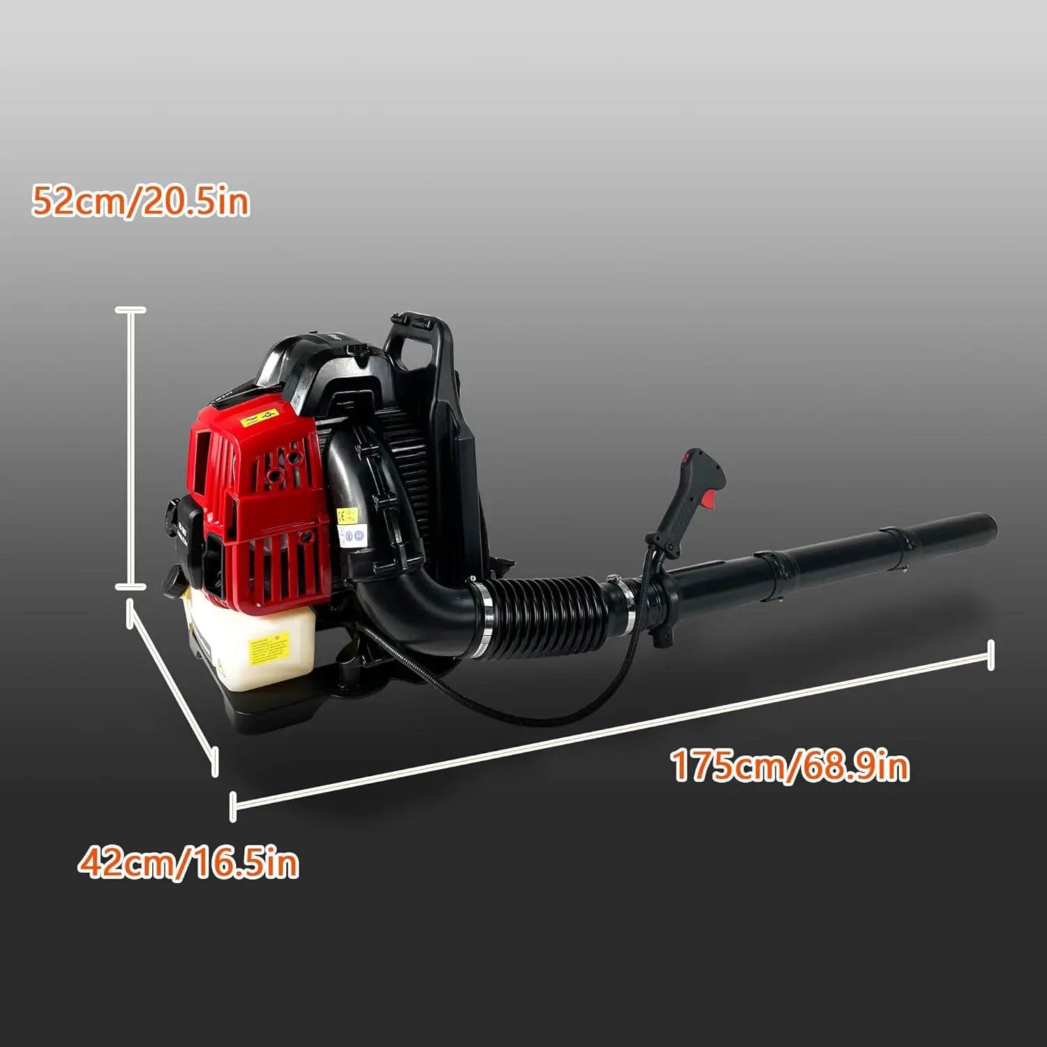 Backpack Gas Leaf Blower,76CC,660CFM,200MPH,4 Stroke Air Cooling Gas Backpack Grass Blower,Snow Blower EPA Compliant by GreenHaven Gardens