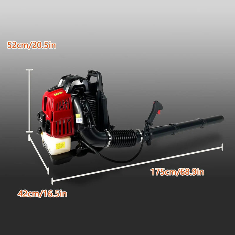 Backpack Gas Leaf Blower,76CC,660CFM,200MPH,4 Stroke Air Cooling Gas Backpack Grass Blower,Snow Blower EPA Compliant by GreenHaven Gardens