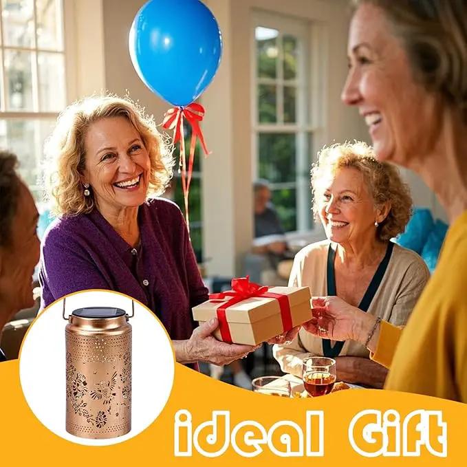 2 Pack Hummingbird Solar Lanterns Outdoor Waterproof, Metal Hanging Lights Decorations for Garden Yard Lawn Patio, Hummingbird Gifts for Women Mom Grandma Sister for Mother'Day Christmas by GreenHaven Gardens