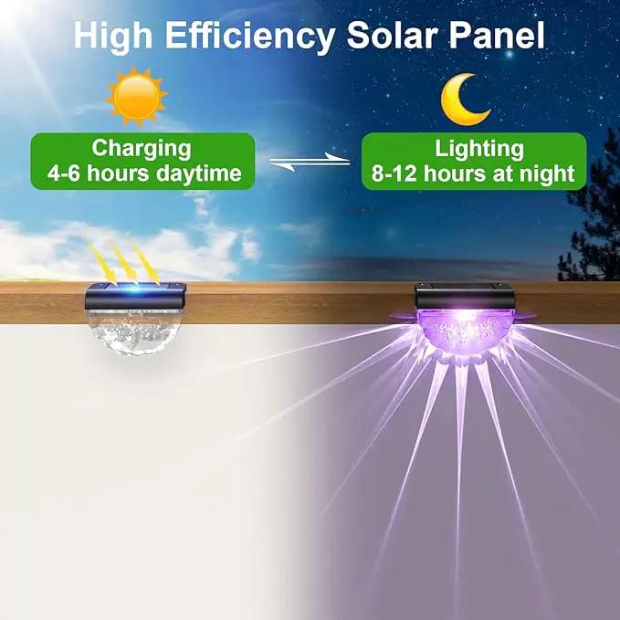 12 Pack Solar Deck Lights Outdoor, Solar Step Lights Waterproof for Outside, Yard, Patio, Garden, Pool, Railing, Stairs, Fence (Color Changing) by GreenHaven Gardens
