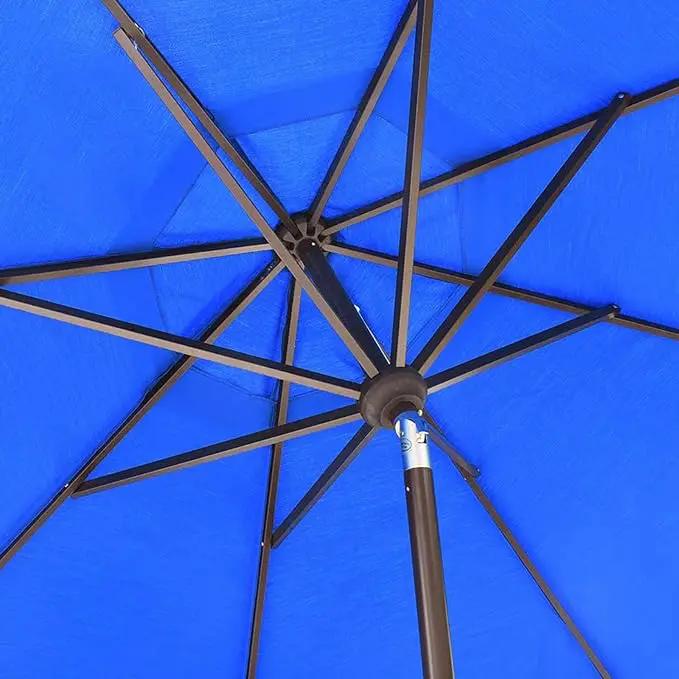 EliteShade USA 10-Year-Non-Fading 9Ft Market Umbrella Patio Umbrella Outdoor Table Umbrella with Ventilation,Royal Blue by GreenHaven Gardens