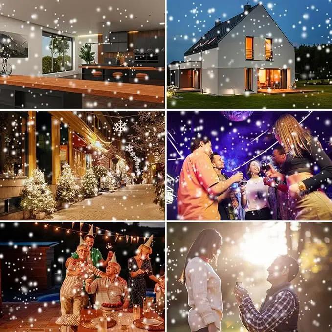 Christmas Snowfall Projector Light, Yokgrass LED Snow Projector Outdoor Holiday Lights IP65 Waterproof with Remote Control Dynamic Falling Snow Effect for Garden, Party, Halloween Landscape Decoration by GreenHaven Gardens