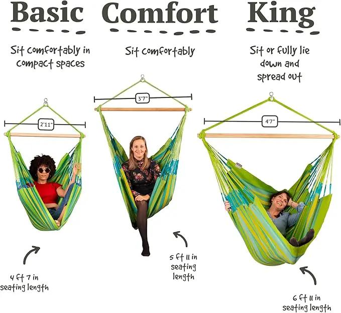 LA SIESTA® - Medium Basic Domingo Hammock Swing Chair & CasaMount - Weather & Tear Resistant Hanging Chair - Outdoor Indoor Hammock Chair w/Suspension Kit for Walls Ceilings Square Beams - Lime by GreenHaven Gardens