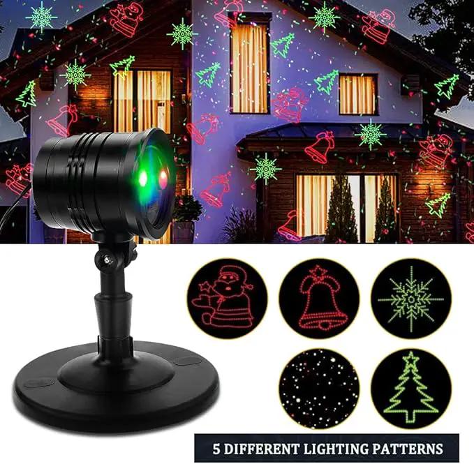 Christmas Laser Lights Outdoors Decoration Projector Light Waterproof LED Star Show for Xmas Decor House Home Yard Garden Patio Wall Indoor, Red and Green with Wireless Remote by GreenHaven Gardens