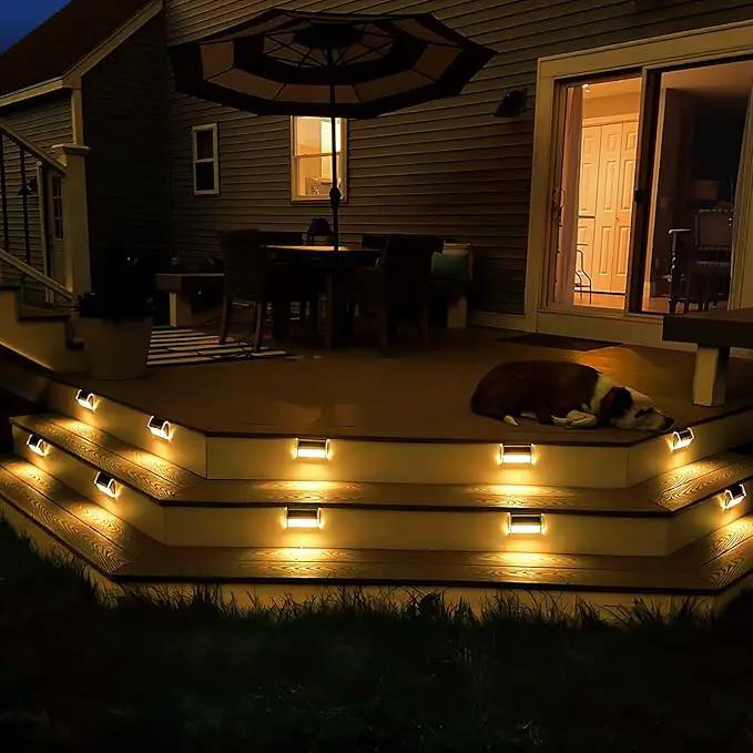 JSOT Solar Step Deck Lights for Outside Decorative - 10Pack Stairs Lights Outdoor Waterproof for Yard Garden Landscape Pool Fence Step Wall 9 LED Beads Solar Lighting by GreenHaven Gardens