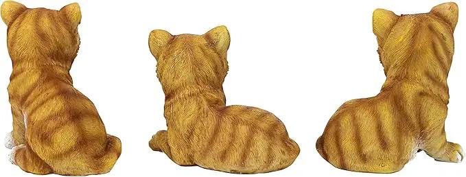 Design Toscano Tabby Kitten Triplets, Baby Cat Statues by GreenHaven Gardens