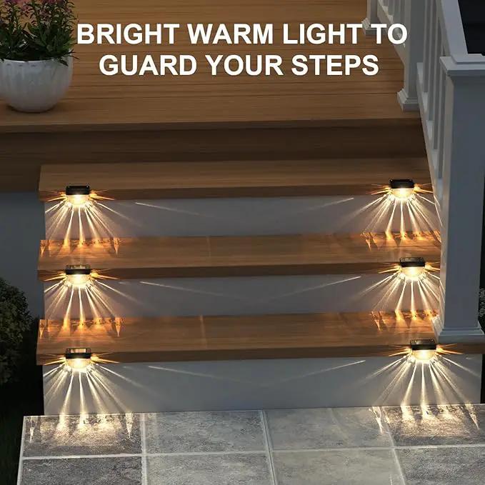 8 Pack Solar Deck Lights Outdoor, Solar Step Lights Waterproof for Outside, Yard, Patio, Garden, Pool, Railing, Stairs, Fence (Warm White) by GreenHaven Gardens