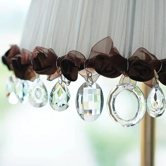 H&D 11pcs Clear Crystal Chandelier Lamp Lighting Drops Pendants Balls Prisms Hanging Glass Prisms Parts Suncatcher Home/House Decor by GreenHaven Gardens