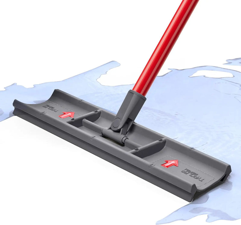 Tyroler MoppyShmoppy 2-in-1 Heavy Duty Floor Squeegee for Concrete Floors & Microfiber Mop 16.5" | Squeegee for Floor with 55" 4-Part Handle | Squeegees Mop | Squeegees Broom for Floors by GreenHaven Gardens