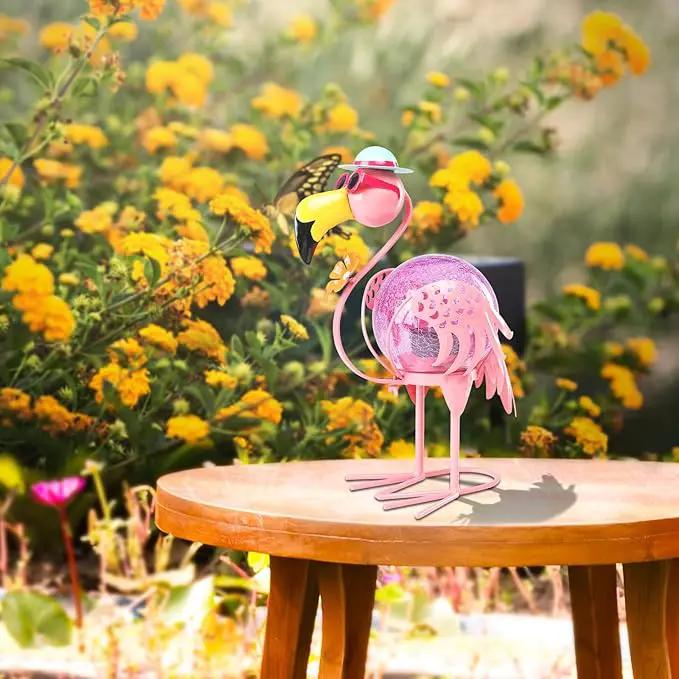 MUMTOP Flamingo Solar Lights Outdoor, Solar Lantern Outdoor Decorative Waterproof LED Solar Lights Flamingo Tabletop Decorations for Patio Garden Yard Outside Decor, Pink Flamingo by GreenHaven Gardens