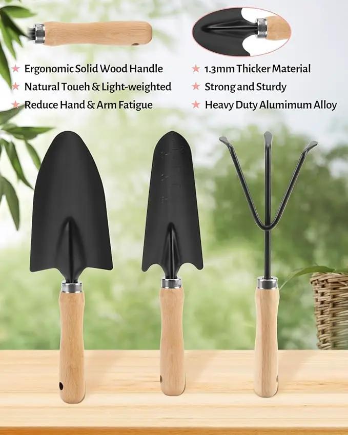 Pink Gardening Tools, Garden Tool Set for Women, 5 Piece Womens Gardening Kit with Garden Hand Tools Pink Floral Garden Bag,Gardening Gifts for Wife (5-Piece Pink) by GreenHaven Gardens