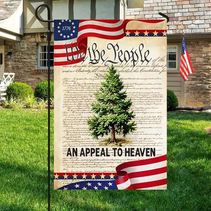 FLAGWIX American Flag - We The People Betsy Ross 1776 An Appeal To Heaven Pine Tree Flag TPT1923F, House Flag (29.5" x 39.5") - USA Flags Premium Polyester - Decorative Indoor Outdoor Flag by GreenHaven Gardens