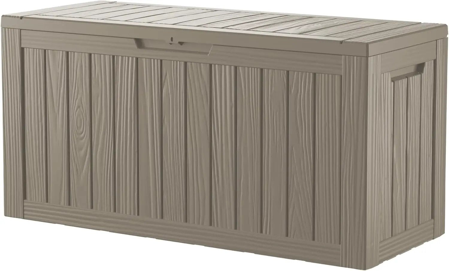 80 Gallon Resin Deck Box, Waterproof Outdoor Storage Bin for Patio Furniture, Pool Accessories, and Garden Tools, Lockable & UV-Resistant, Grey by GreenHaven Gardens