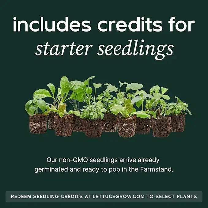Farmstand Starter Kit + 18 Seedling Credits | Small Hydroponic Growing System Kit | Self-Watering Outdoor Vertical Garden Planter Tower | 4ft 3in | Made in USA by GreenHaven Gardens