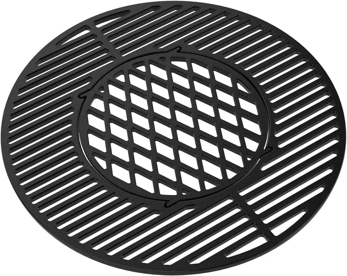 onlyfire Cast Iron Grill Grate Replacement Gourmet BBQ System for Weber 22inch Kettle Charcoal Grills by GreenHaven Gardens
