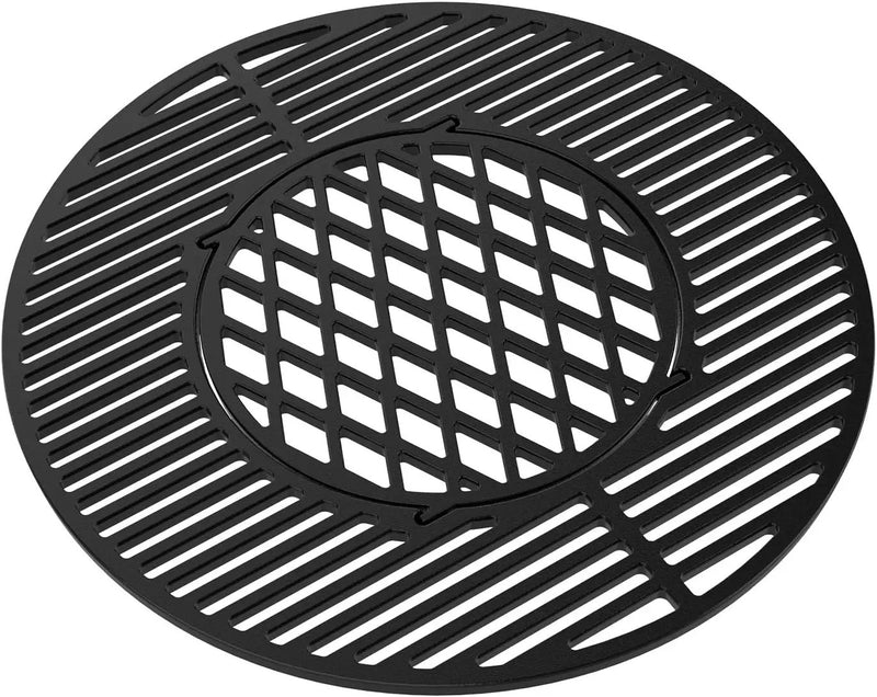 onlyfire Cast Iron Grill Grate Replacement Gourmet BBQ System for Weber 22inch Kettle Charcoal Grills by GreenHaven Gardens