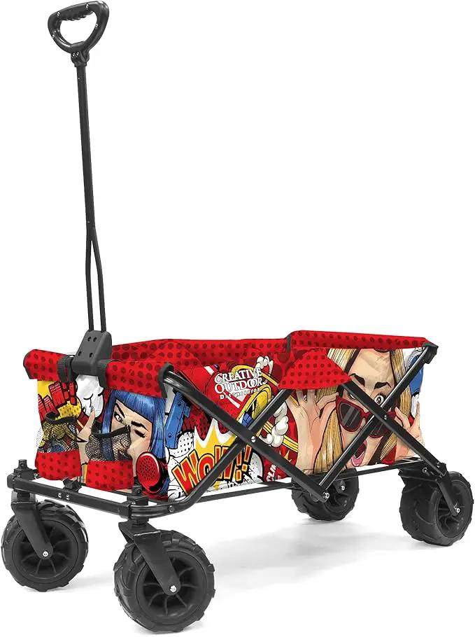 Creative Outdoor Original Folding Wagon All-Terrain Wheels by GreenHaven Gardens
