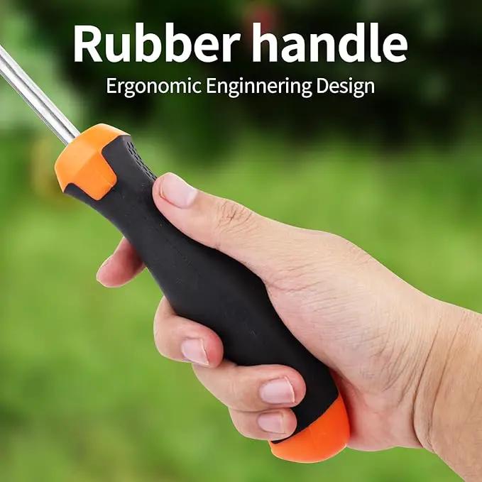 2025 Hand Weeder Tool, Rubber Handle Manual Weeder Puller Tool, Uprooting Weeding Tools, Crack Weeder Crevice, 4 Teeth Weeding Tool, Weeding Artifact Tool for Gardening(3 Pcs) by GreenHaven Gardens