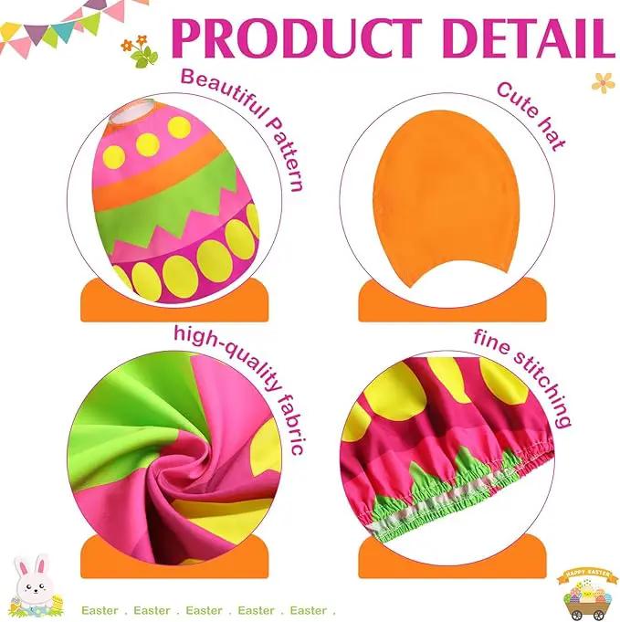 Easter Egg Goose Outfit Spring Lawn Porch Goose Clothes Easter Plastic Goose Costume for Cement Goose 23" Easter Party Outdoor Patio Yard Lawn Art Decoration by GreenHaven Gardens