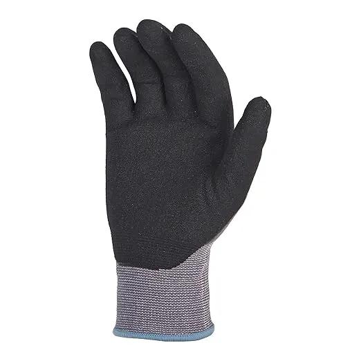 Amazon Basics Micro-Foam Nitrile Coated Work Gloves, Nylon Liner Fiber, Touch Screen, Grey, Size 7/S, 12-Pair by GreenHaven Gardens