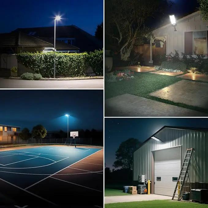 Solar Lights Outdoor Waterproof, 6500K 13000LM LED Dusk to Dawn Solar Street Light, Solar-Powered Flood Lights with Motion Sensor and Remote Control, Solares Parking Lot Light for Yard Walkway, 6-Pack by GreenHaven Gardens