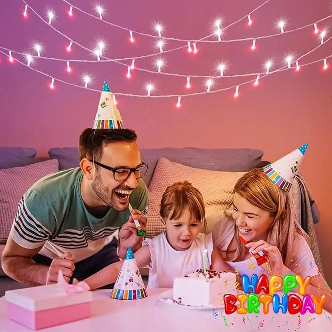 300 LED Christmas Lights Outdoor - 99ft Extra Long Christmas String Lights 8 Modes Plug in Waterproof Fairy Lights with Timer Memory for Indoor Outside Bedroom Home Party Decoration, Red&White by GreenHaven Gardens