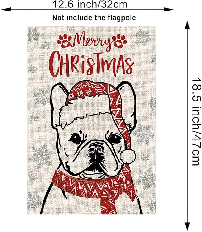 Seasonal Garden Flags French Bulldog Dog Double Sided Flags Set of 11 Holiday Farmhouse Indoor Outdoor Yard Lawn Decorations 12.5x18 Inch by GreenHaven Gardens