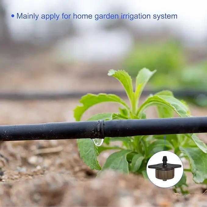 50 Pack Pressure Compensating Dripper - Garden Irrigation, Maintain Constant Flow & Drip Emitter, Apply to Outdoor Garden Lawn Tree (2 Gallon Per Hour, Black Brown) by GreenHaven Gardens