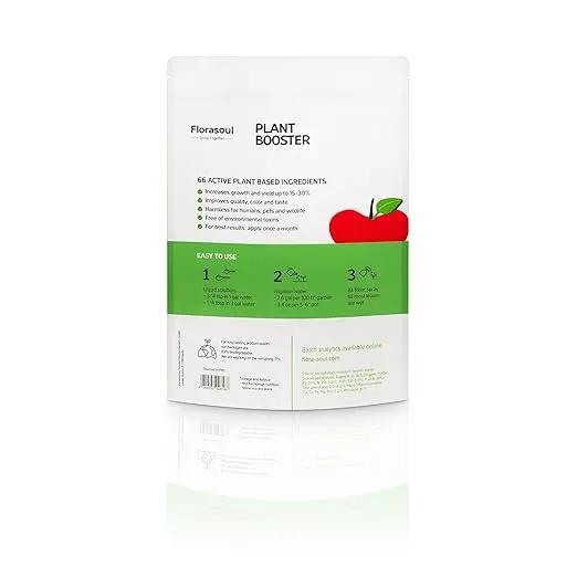 Florasoul® Plant Booster – Organic Vegan Fertilizer for Self-Sufficient Gardeners! All-Purpose, Nutrient-Rich Plant Food for Lush Growth, Vibrant Flowers & Healthy Soil – 100% Natural, Pet-Safe by GreenHaven Gardens