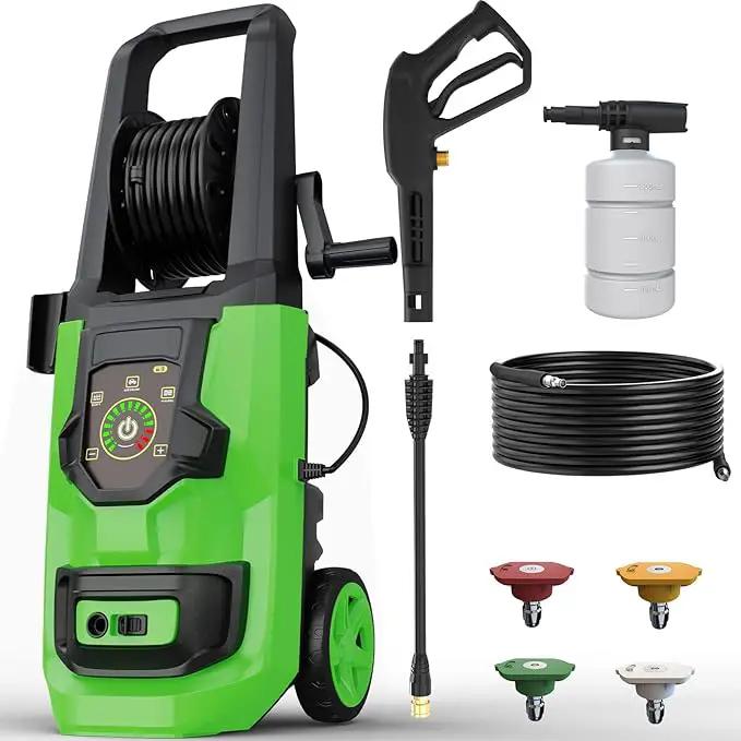 Pressure Washer, 5000PSI 3.2GPM Adjustable Touch Screen with 55FT Total Length 4 Nozzles for Driveways Cars by GreenHaven Gardens