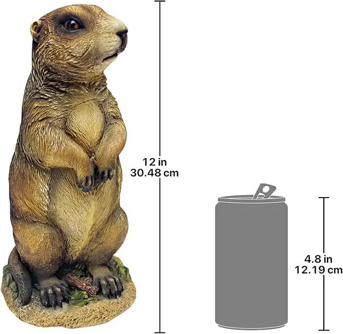 Design Toscano QL57873 Pesty, the Garden Gopher Statue, 6" Wx5.5 Dx12 H, full color by GreenHaven Gardens