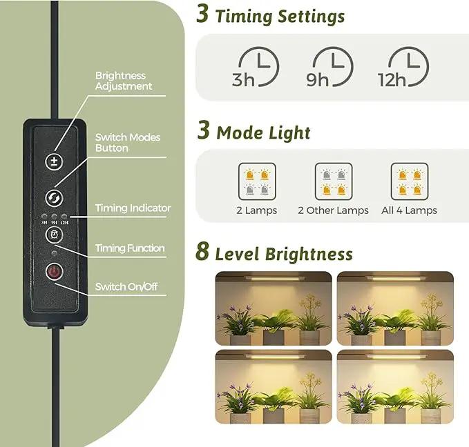Plant Stand With Grow Light Indoor Outdoor Tall Wide Plant Shelf Metal Waterproof Black Plant Rack for Multiple Plant Holder Flower Pot Table 5 Tiers by GreenHaven Gardens