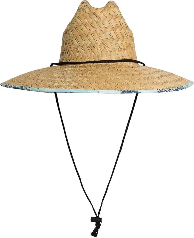 Quiksilver Men's Wide Brim Outdoor Lifeguard Straw Sun Hat by GreenHaven Gardens