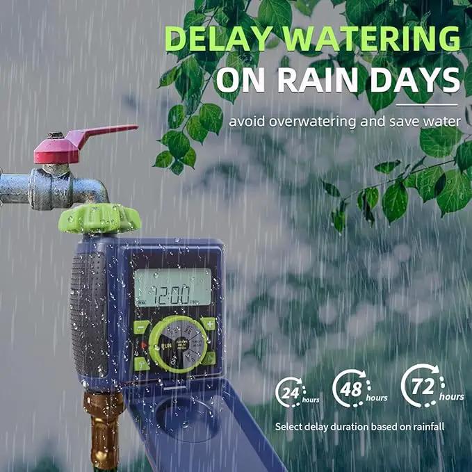 Single Water Timer Garden Irrigation Controller Sprinkler Hose Timer with Big Dial and Large LCD Screen Automatic Electronic Solenoid Valve by GreenHaven Gardens