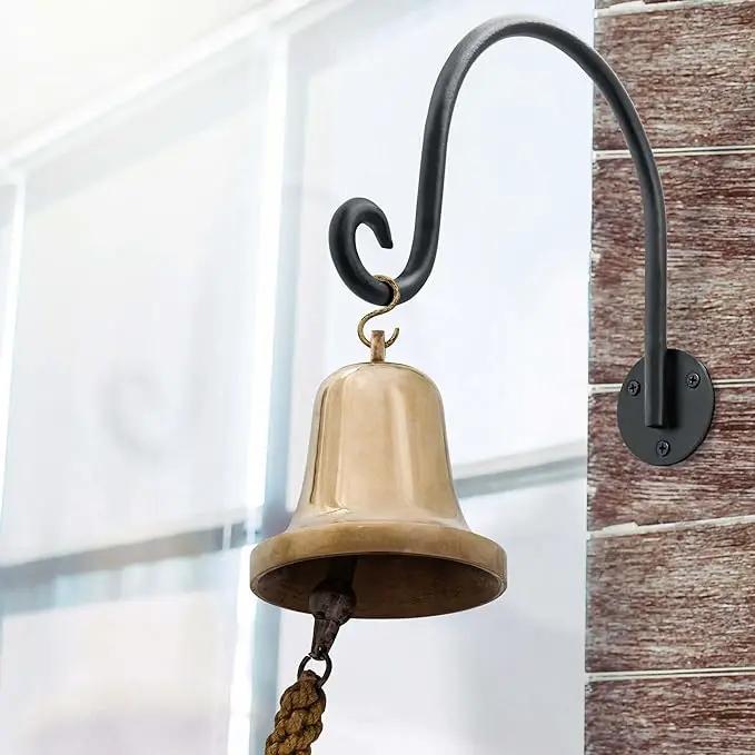 AJART Hanging Plant Hanger Outdoor: Bird Feeder Wall Hooks - 8 Inch Plant Bracket Hook for Hanging Flower Baskets 4 Pieces by GreenHaven Gardens