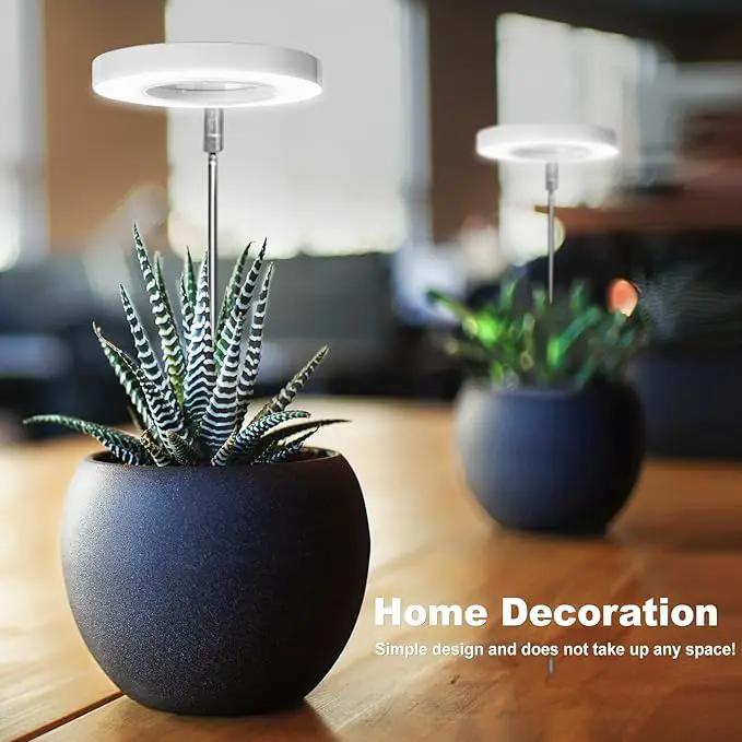 LORDEM Grow Light, Full Spectrum LED Plant Light for Indoor Plants, Height Adjustable Growing Lamp with Auto On/Off Timer 4/8/12H, 4 Dimmable Brightness, Ideal for Small Plants, 2 Packs by GreenHaven Gardens