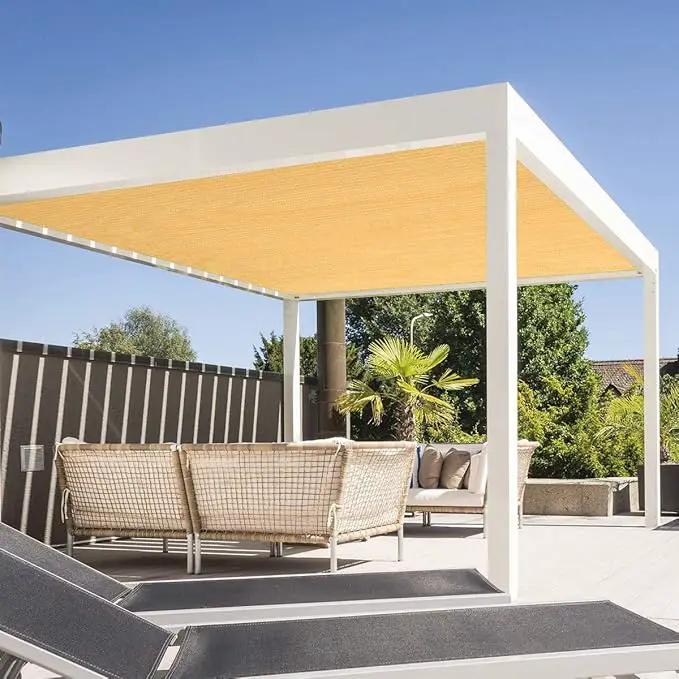 Eden's Decor 4' x 19' Wheat Sun Shade Sail Rectangular Straight Flat Edge Outdoor Canopy Fabric Cloth Awning for Pergola Patio Garden Backyard Custom Size by GreenHaven Gardens