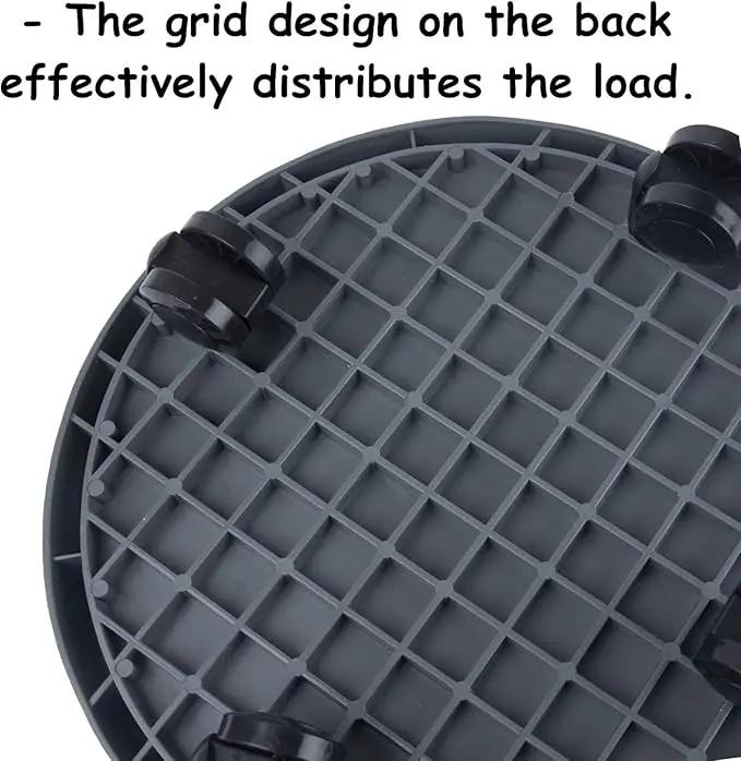 WanderingDonkey 14 Inch Potted Flower Mover Dolly with Casters Round Coaster for Indoor Outdoor, Heavy Duty Plant Caddie with Wheels,Rolling Plant Stand Pot Trolley,Wheeled Planter Saucer Tray 2 Pack by GreenHaven Gardens