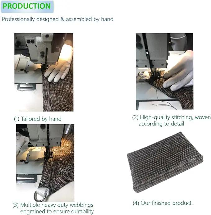 Eden's Decor Straight Flat-Edged Sun Shade Sail Rectangular 10' x 16' Grey UV-Blocking Outdoor Canopy Fabric Cloth Awning for Pergola Patio Garden Backyard Custom Size by GreenHaven Gardens