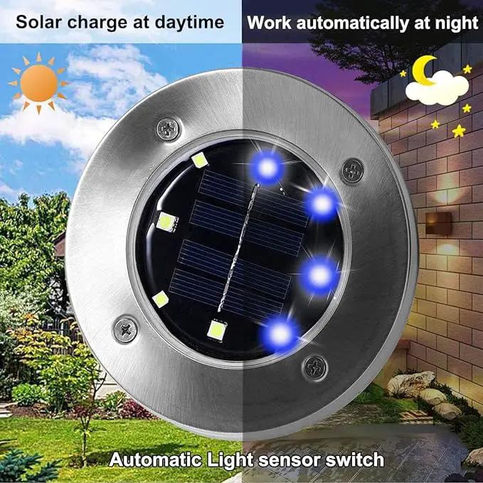 Solar Ground Lights, Waterproof Solar Garden Lights, Upgraded Outdoor Garden Waterproof Bright in-Ground Lights, Landscape Lights for Pathway,Yard,Deck,Lawn,Patio,Walkway (12 Pack Blue Light) by GreenHaven Gardens
