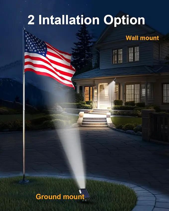 4 Pack Solar Powered Outdoor Spot Lights Outside Waterproof 20 LEDs Landscape Spotlights Dusk to Dawn for House Yard Tree, Plants, Walls, Path, Garden, Statues, Superior Accent Uplighting Cool White by GreenHaven Gardens