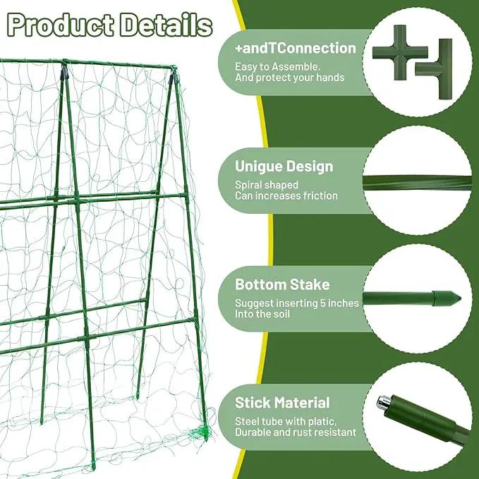 Compact A-Frame Plant Trellis for Peas, Beans & Small Climbing Plants - Rust-Resistant, Easy to Assemble, Lightweight Steel, Ideal for Raised Beds & Container Gardens(31" W x 47" H) by GreenHaven Gardens