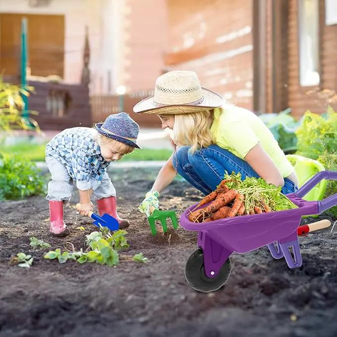 Kids Gardening Tools Outdoor Toys Set Backyard Play with Wheelbarrow Educational STEM Learning Pretend Toys Outdoor Indoor for Toddlers Kids Boys Girls by GreenHaven Gardens