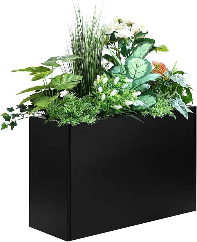 Adjustable Metal Planter Box 38” x 12” x 30”, Steel Garden Box with Smart Drainage, Heavy-Duty Plant Container Powder-Coated Steel - Perfect for Garden, Patio & Balcony Decor by GreenHaven Gardens