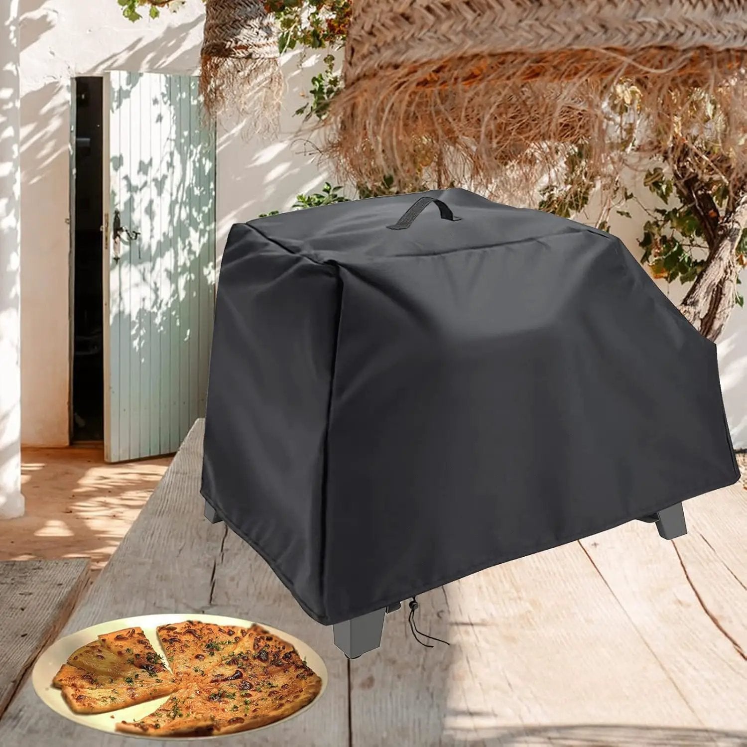 Kingling Pizza Oven Cover for Cuisinart CGC-403 3-in-1 Pizza Oven Grill, Waterproof Outdoor Grill Cover - 28''L x 21''W x 17.5''H by GreenHaven Gardens