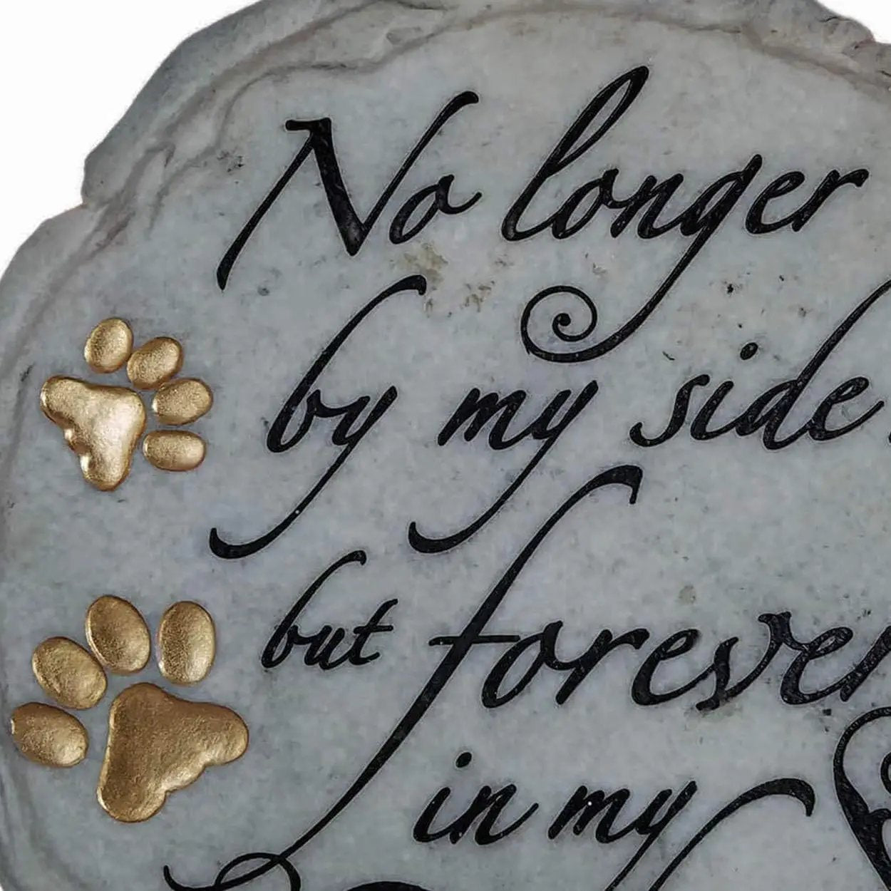Spoontiques - Garden Décor - No Longer by My Side Stepping Stone - Decorative Stone for Garden, 9.63" Diameter by GreenHaven Gardens