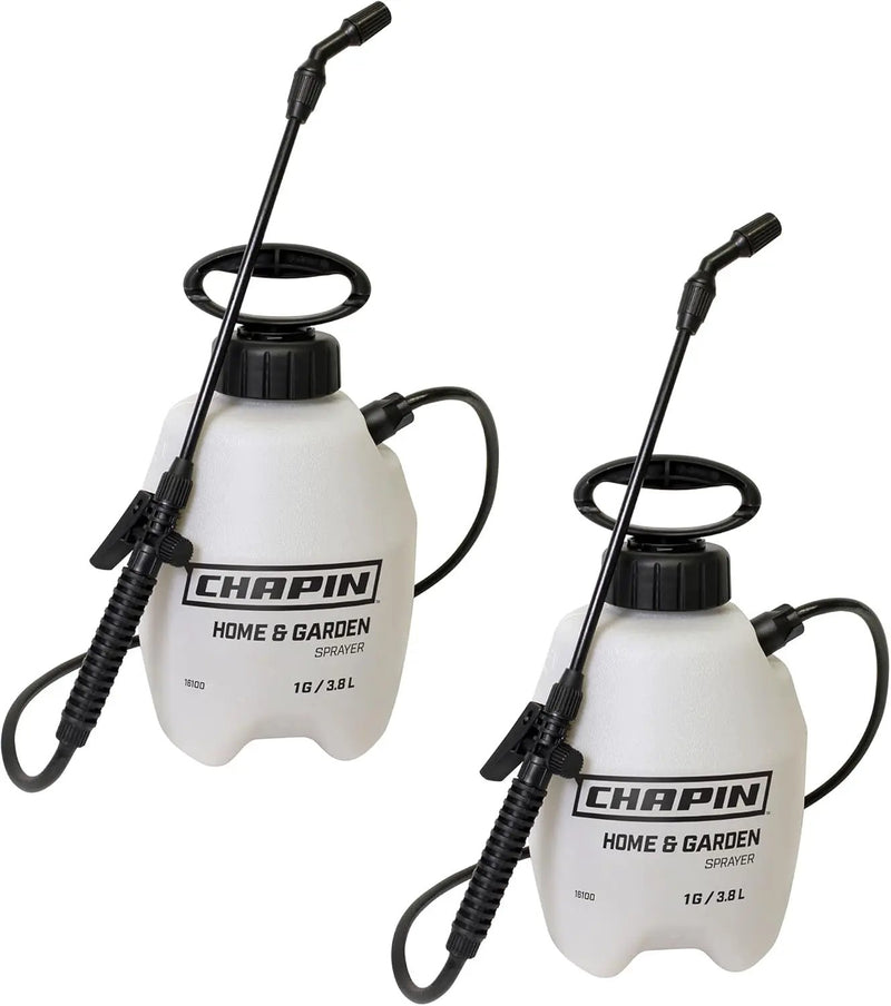 Chapin International 16109 1-Gallon Value Pack Lawn and Garden Pump Sprayer, Made in The USA, for Spraying Weeds, Insects, Fertilizers, 2-Pack, Translucent White by GreenHaven Gardens