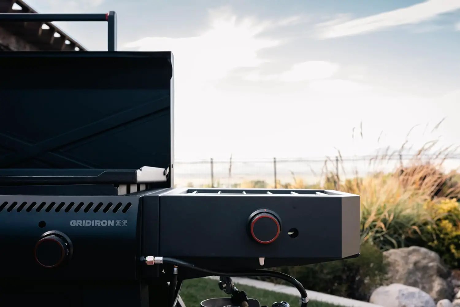 Camp Chef Gridiron Pro- 36" Outdoor Griddle Grill with Side Burner, Flamethrower Ignition & Hinged Lid- Premium 36" Flat Top Grill for Outdoor Cooking by GreenHaven Gardens
