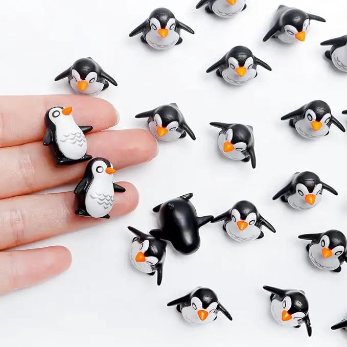Bbiamsleep 25 Pcs Miniature Penguin Figurines Mini Penguin Figurines Resin Penguin Mini Penguin for Fairy Garden Micro Landscape Winter Christmas Decor by GreenHaven Gardens