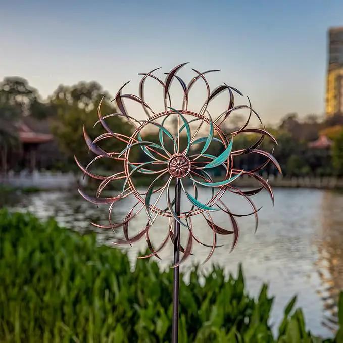 Stargarden Wind Spinners Outdoor Metal Large 360 Degrees Kinetic Wind Sculptures& Spinners Yard Art Outdoor Garden Decor by GreenHaven Gardens